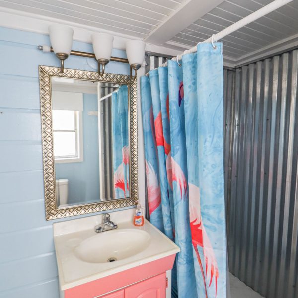Visit Little Pink - Sunset Harbor, NC - Flamingo Shower room